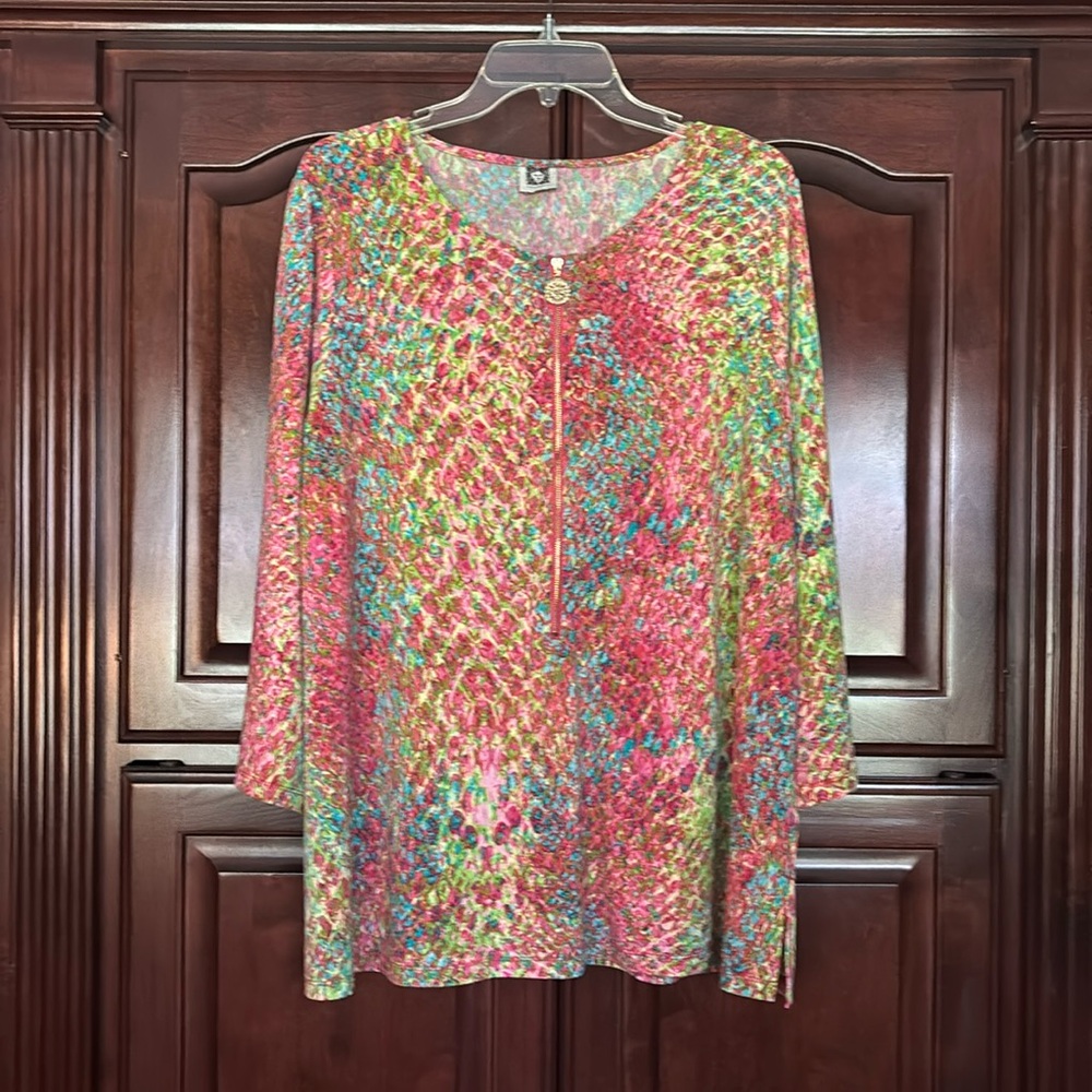 ANNE KLEIN SIZE XL POLYESTER BLOUSE